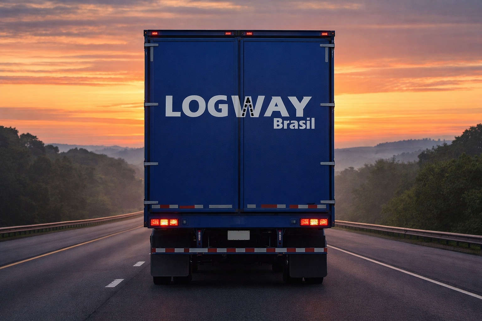 Frota Logway em estrada